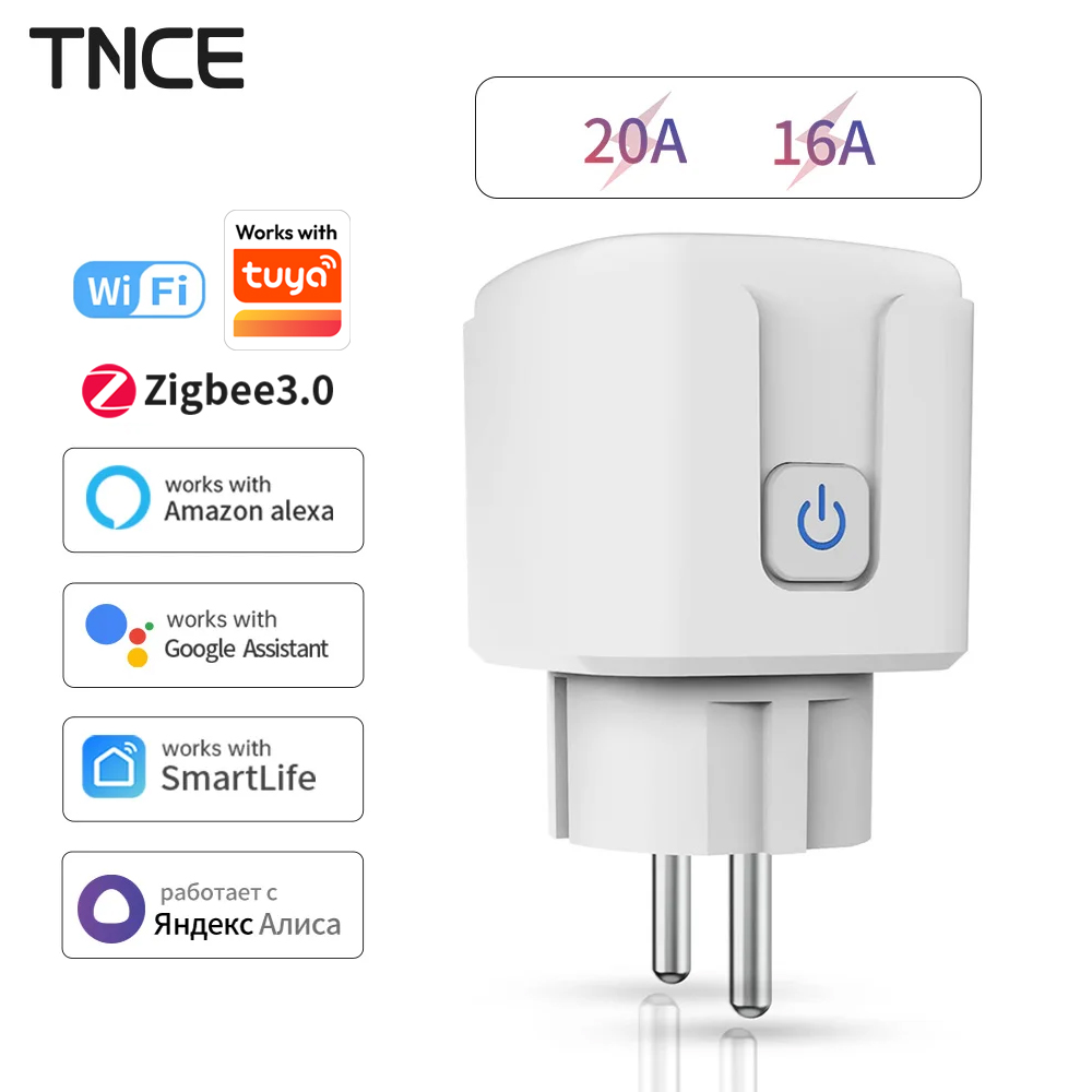 Smart Outdoor Plug - TNCE Tuya WiFi/Zigbee 16A/20A EU Plug