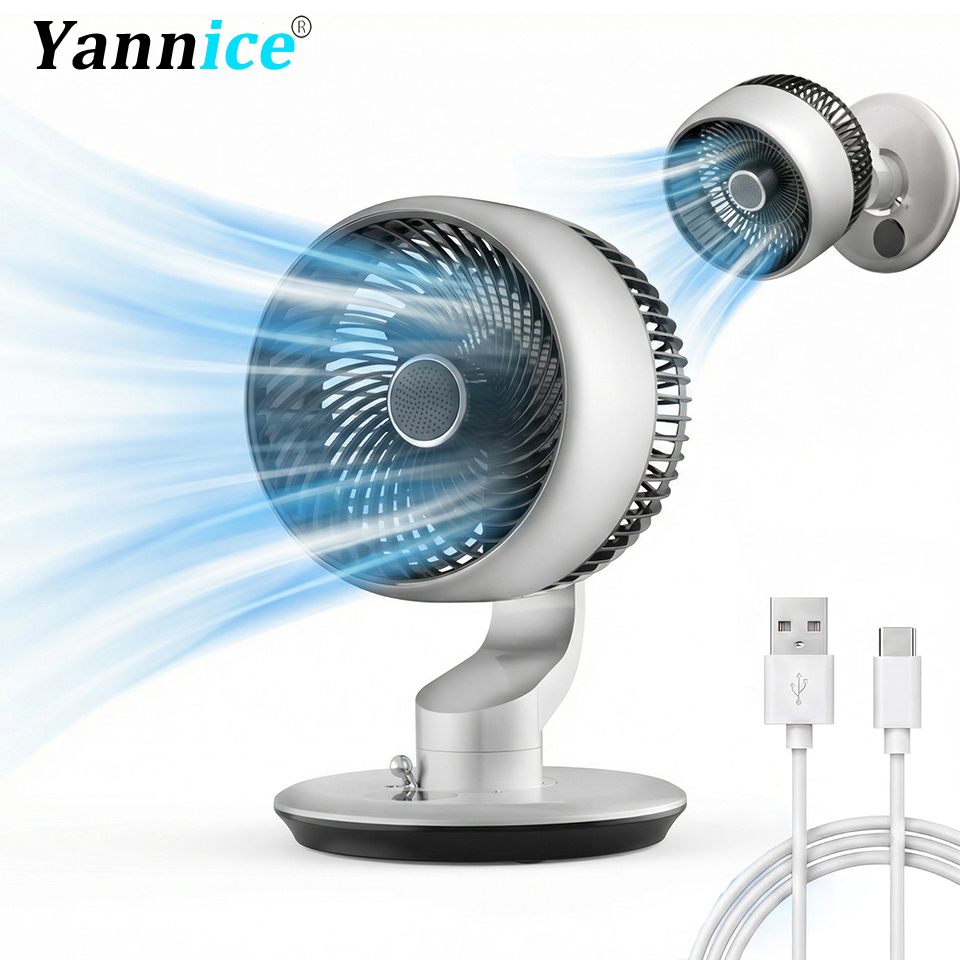 Smart Home Office - 7800mAh USB Desk Fan 5 Speed