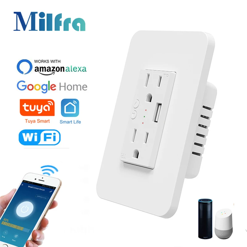 Smart Outdoor Plug - Milfra Wifi Smart Socket Double Wall