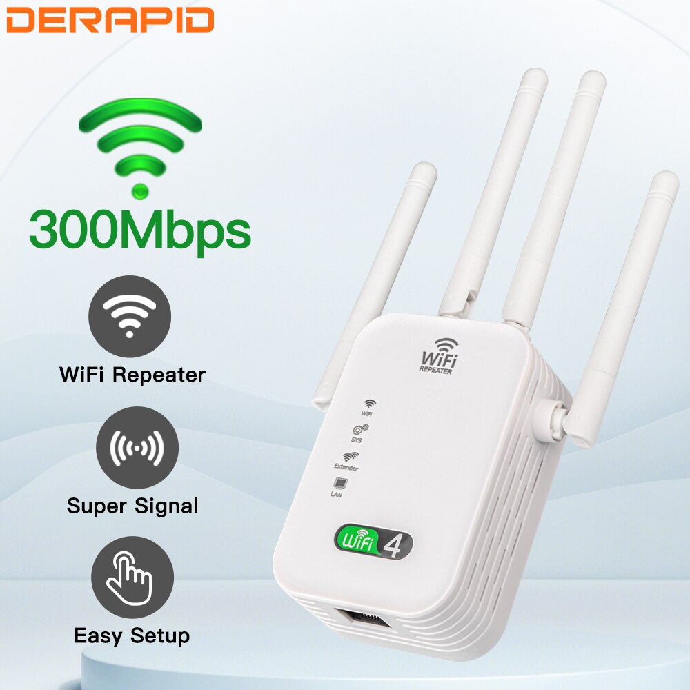 Smart Home Office - 300M WIFi Repeater Wi-Fi Amplifier 802.11N