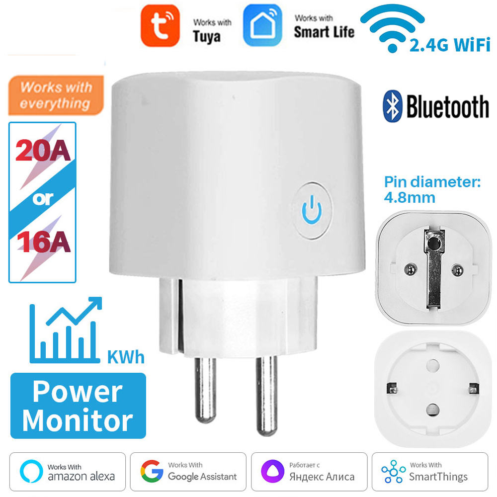 Work With TUYA Smart Plug WiFi - Smart Outdoor Plug recension och pris