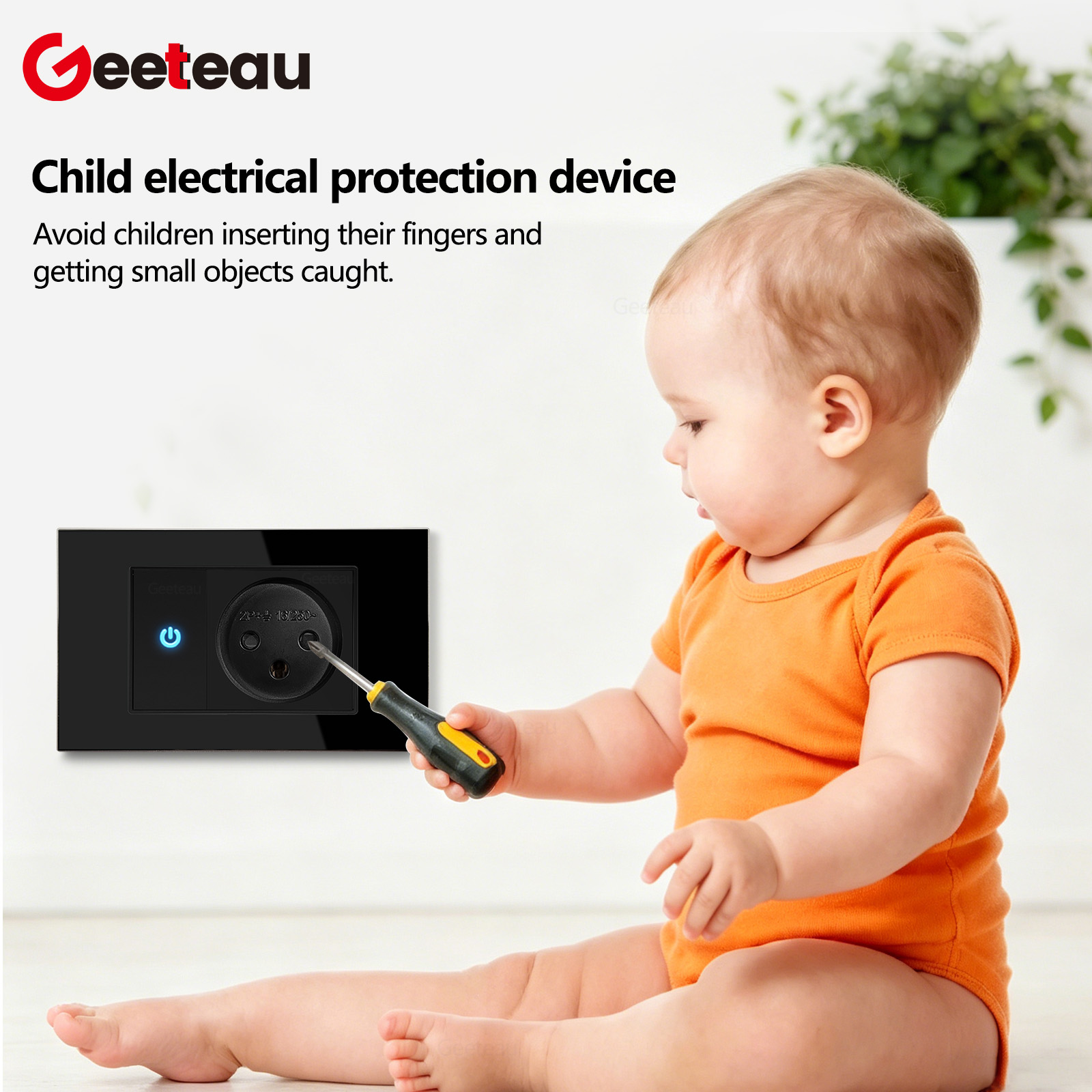 Geeteau Israel Palestine 16A S - Smart Wall Socket recension och pris