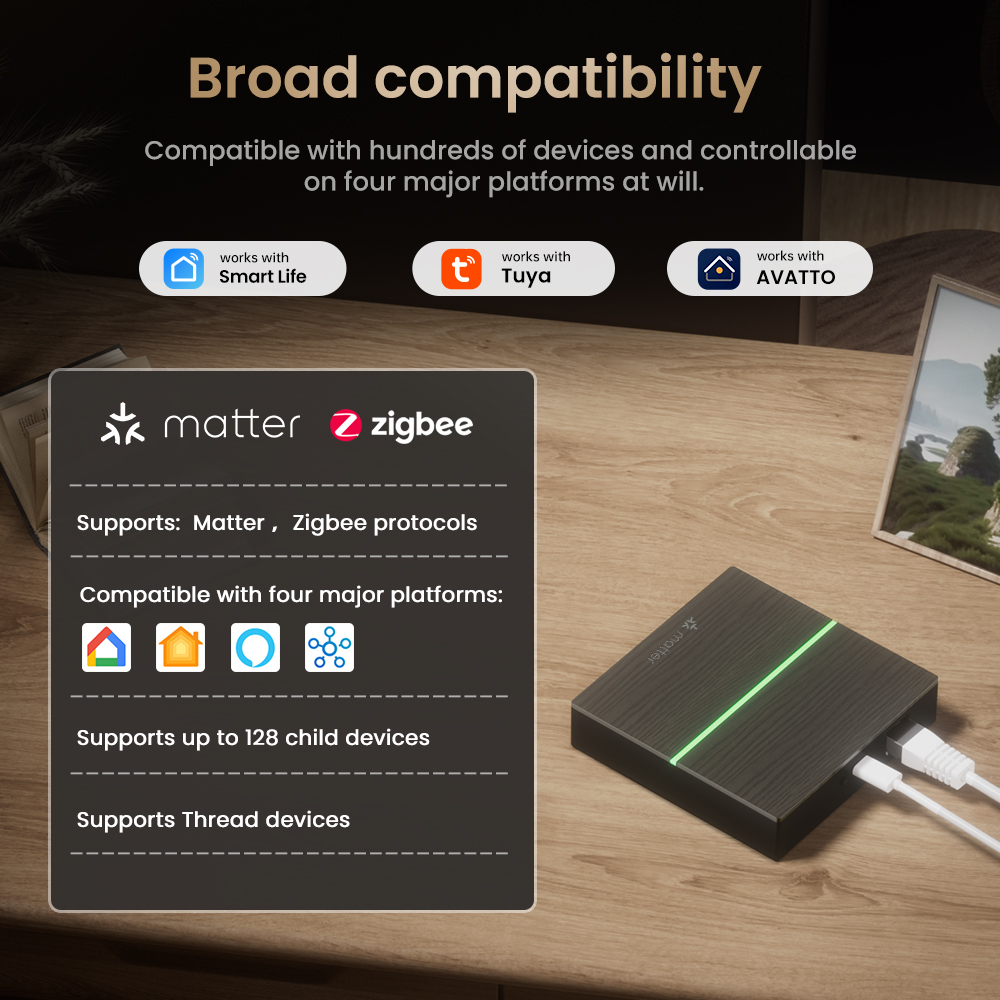 AVATTO Matter Smart Wired Gate - Smart Home Hub Matter recension och pris