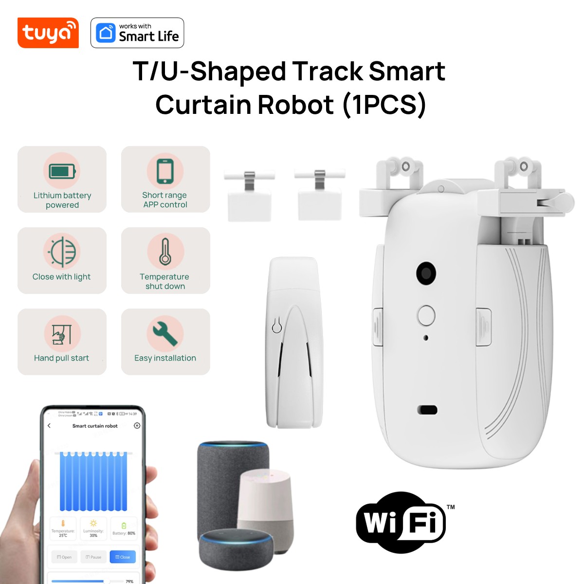 Tuya Smart WiFi Curtain Robot  - Smart Home Hub Matter recension och pris