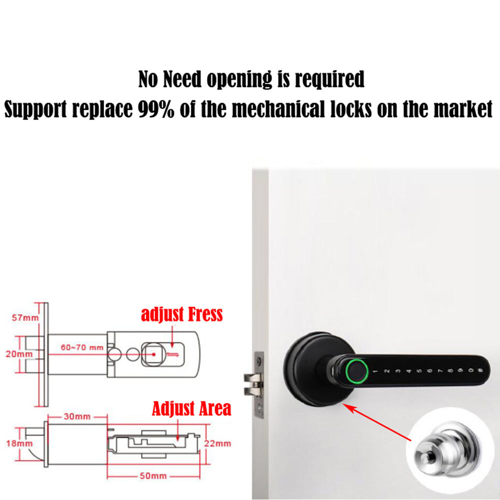 TTLock Smart Bluetooth Fingerp - Smart Home Door Lock recension och pris