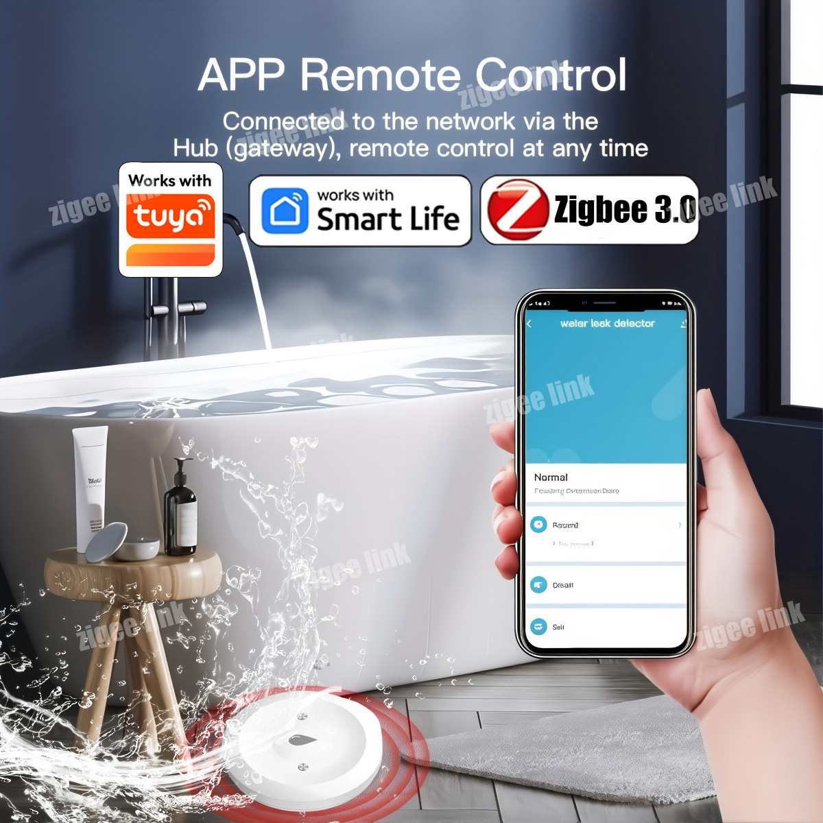 ZigBee 3.0 Water Sensor Smart  - Zigbee Gateway recension och pris