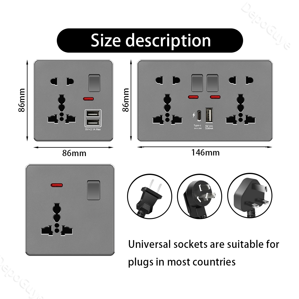 UK 13A with USB Type-c 18W Qui - Smart Wall Socket recension och pris