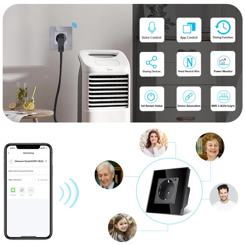 TAWOIA Wifi Wall Socket EU Sta - Smart Home For Windows recension och pris