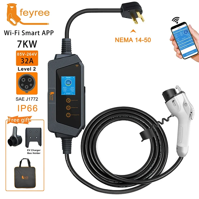 Feyree Type1 Portable EV Charg - Smart Wall Socket recension och pris