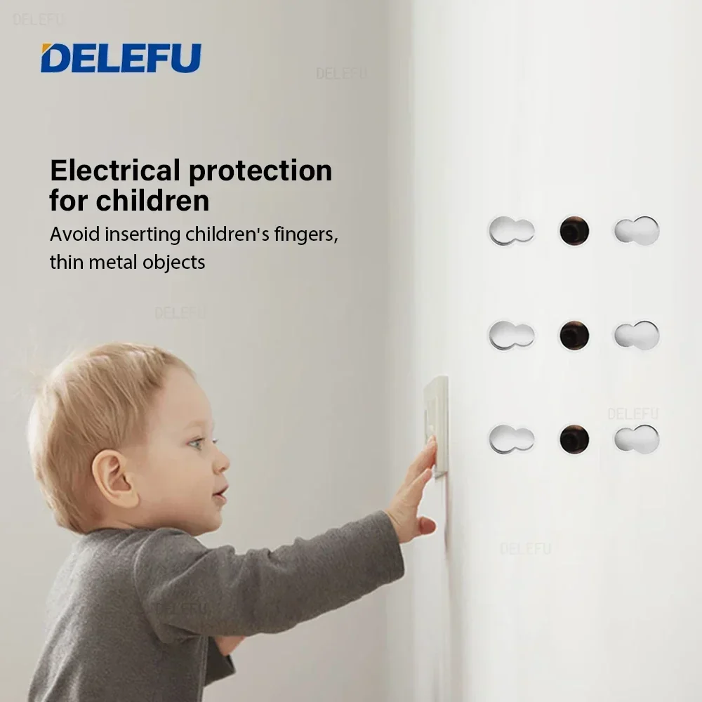 DELEFU Black Retardant PC Ital - Smart Wall Socket recension och pris
