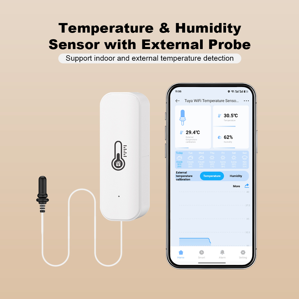 2026 New Tuya WiFi Humidity Te - Smart Home Monitoring recension och pris